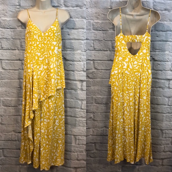 Anthro Maeve Goldenrod Brittany Ruffle Jumpsuit - Picture 2 of 8